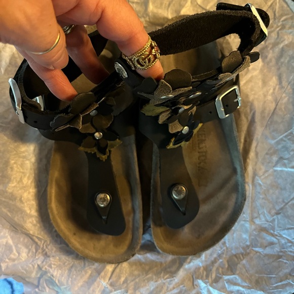 RARE Birkenstock Gizeh High Flower Sandals Ankle Straps Size euro36/us6 - Picture 10 of 10
